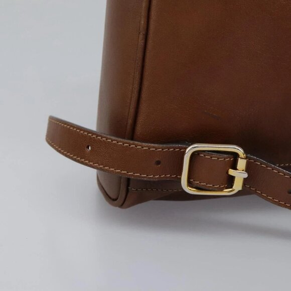 GUCCI Bamboo Backpack Leather Brown Gold Auth bs23503 - Picture 13 of 16